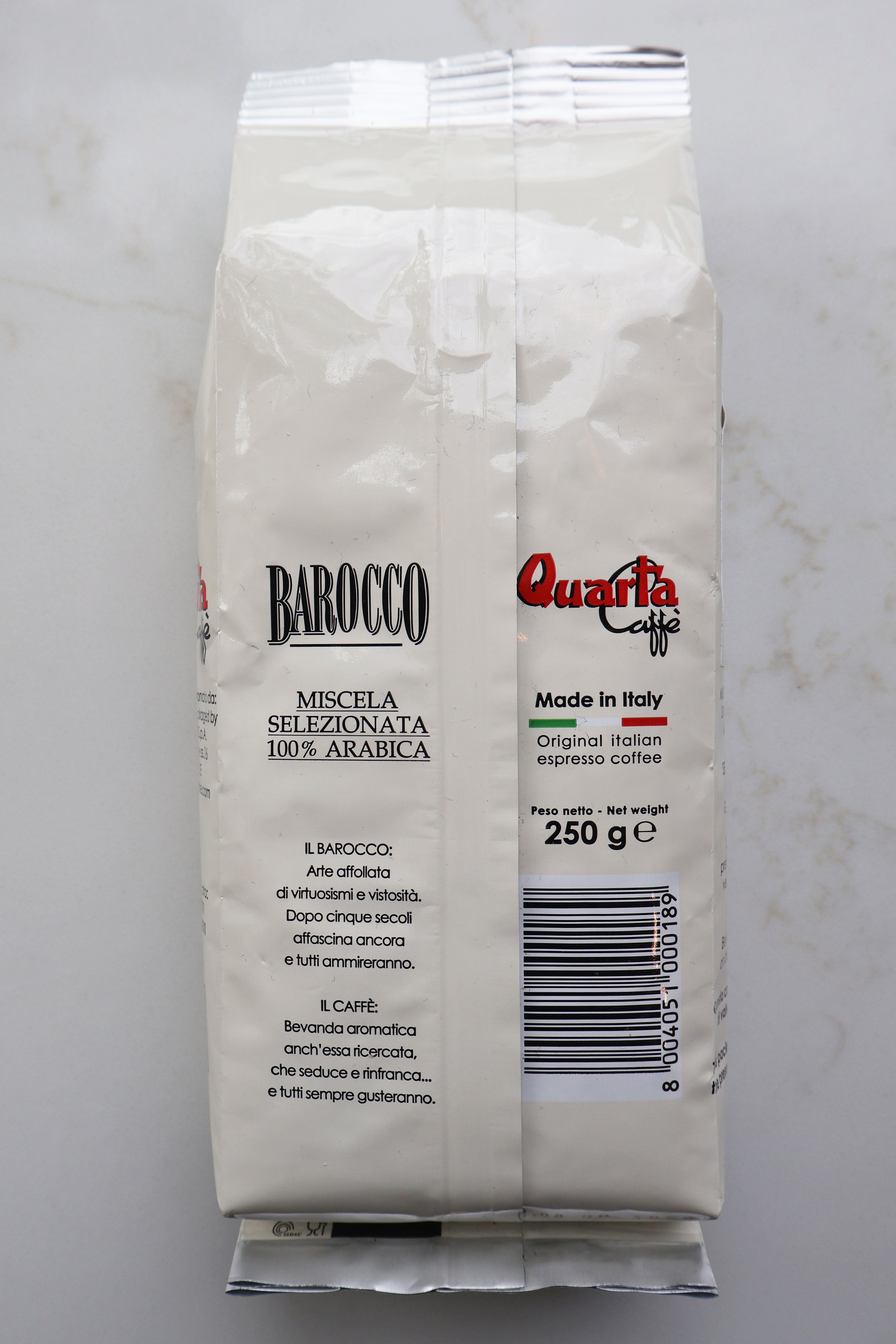 Quarta Caffe' BAROCCO - ground 8.8 oz – VV The Italian Experience