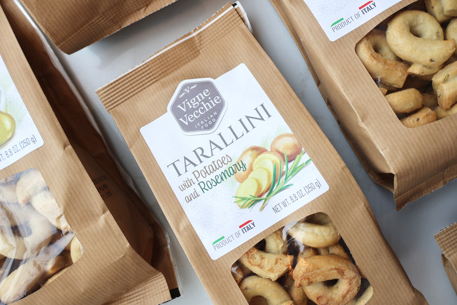 Tarallini with Potatoes and Rosemary | Ring-shaped Cracker (8.8 oz)