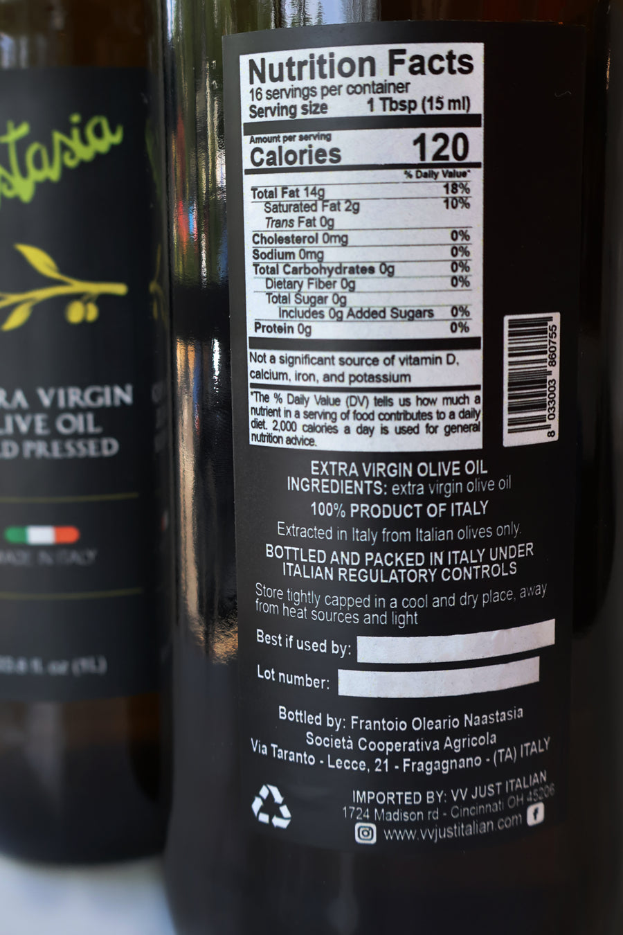 NASTASIA Extra Virgin Olive Oil | 1 L