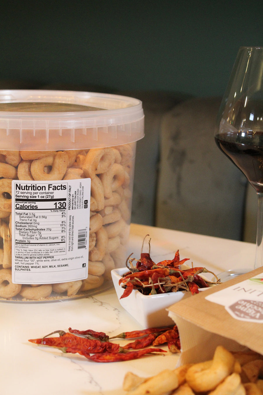 Tarallini with Hot Pepper Tub | Ring-Shaped Cracker (70.5 oz)