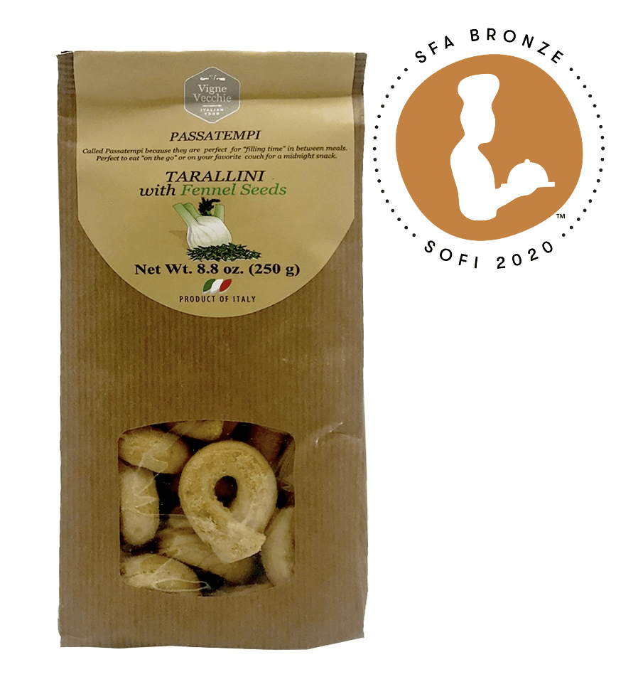 Tarallini with Fennel Seeds | Ring-shaped Cracker (8.8 oz) - vvjustitalian