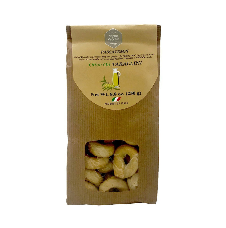 Tarallini with Olive Oil | Ring-shaped Cracker (8.8 oz) - vvjustitalian